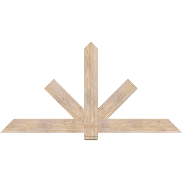 Ekena Millwork Kennewick Smooth Timber Gable Bracket, Douglas Fir, 72"W x 36"H x 1 1/2"D x 5 1/2"F, 12/12 Pitch GBW072X36X0206KEN00SDF - main